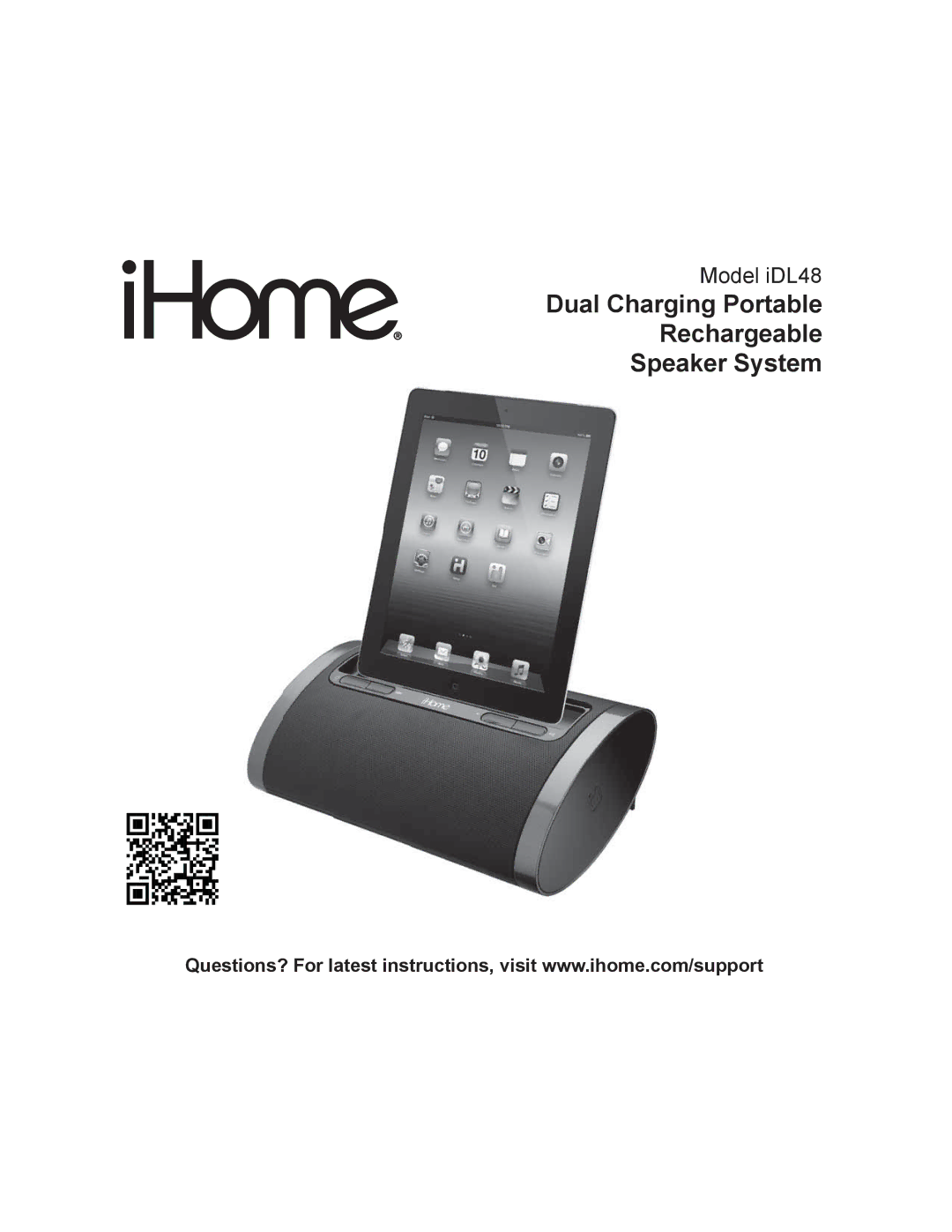 Apple iDL48 manual Dual Charging Portable Rechargeable Speaker System 