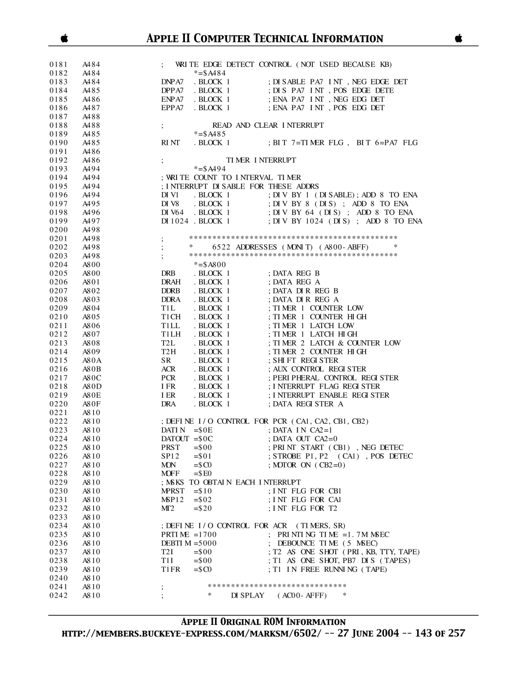 Apple II manual Write Edge Detect Control not Used Because KB 