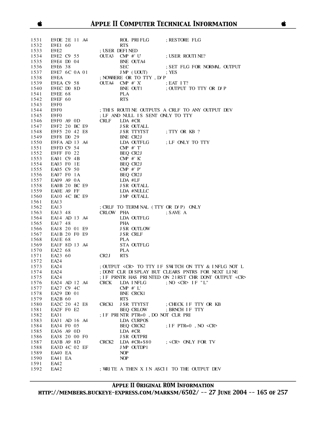 Apple II manual ROL Priflg Restore FLG 