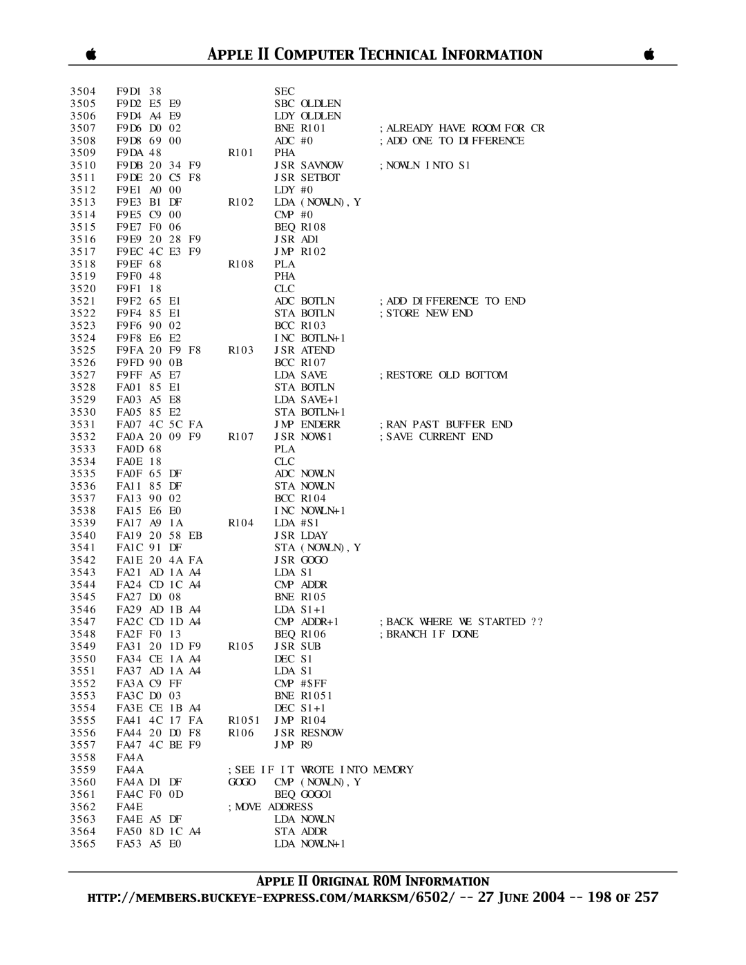 Apple II manual SBC Oldlen 