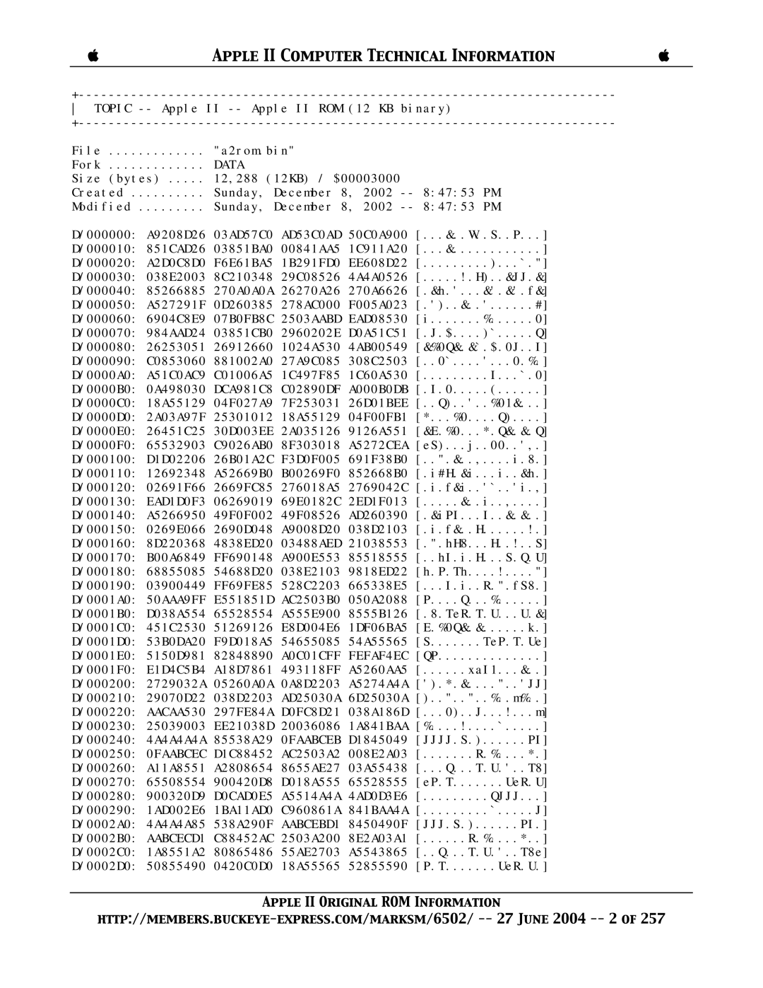 Apple II manual Data, Qjjj 