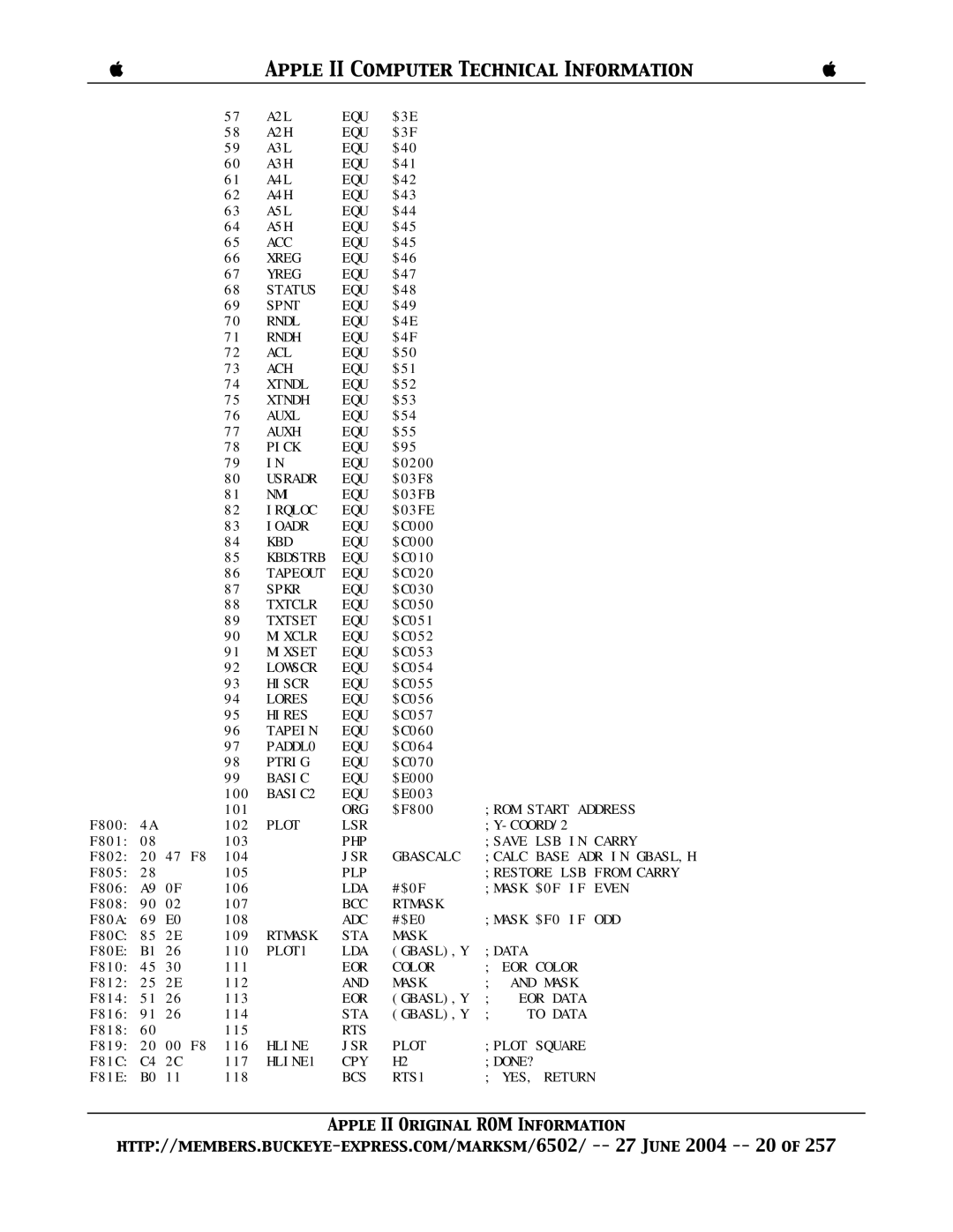 Apple II manual Mask 