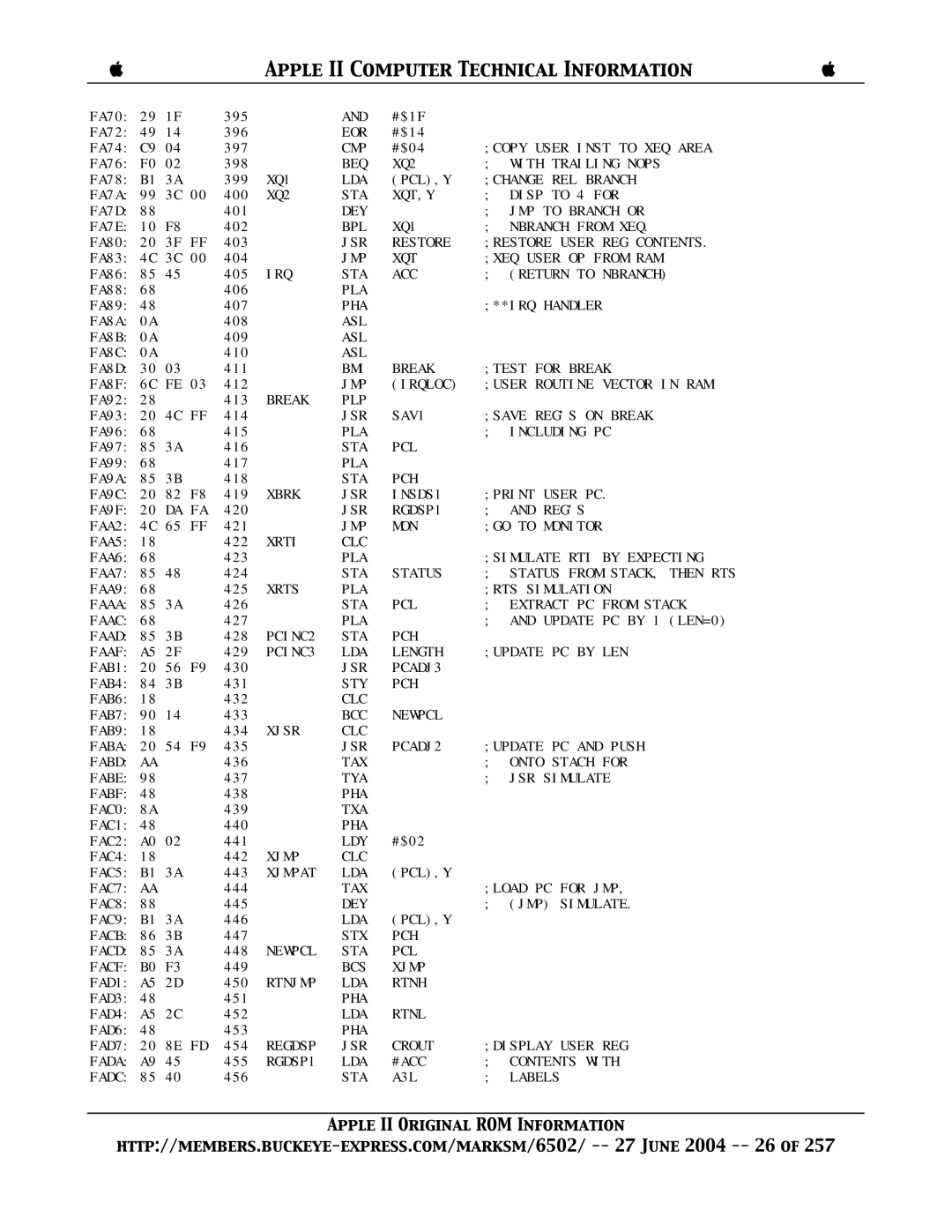 Apple II manual Eor 