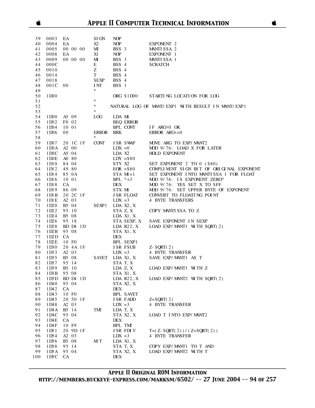 Apple II manual MOD 9/76 Load X for Later 