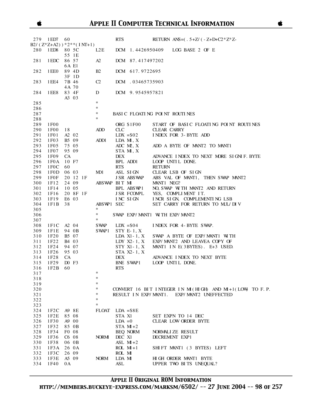 Apple II manual L2E DCM 