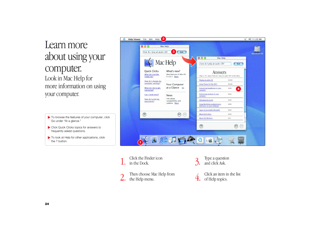 Apple iMac G3 manual Learn more about using your computer 