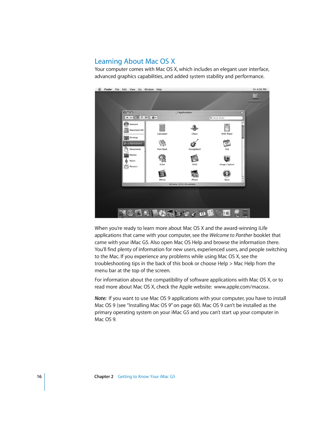 Apple imac manual Learning About Mac OS 