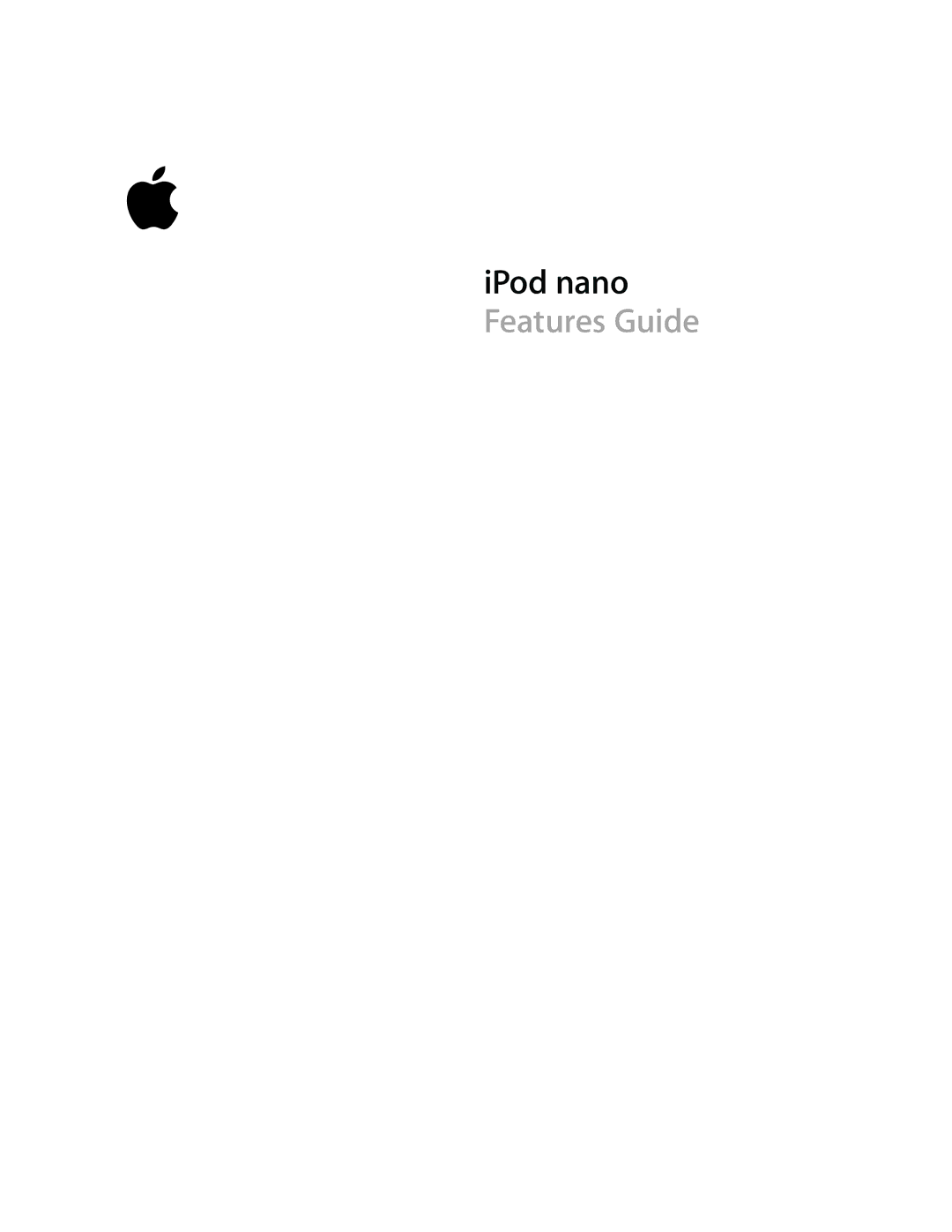 Apple iPod nano manual IPod nano Features Guide 