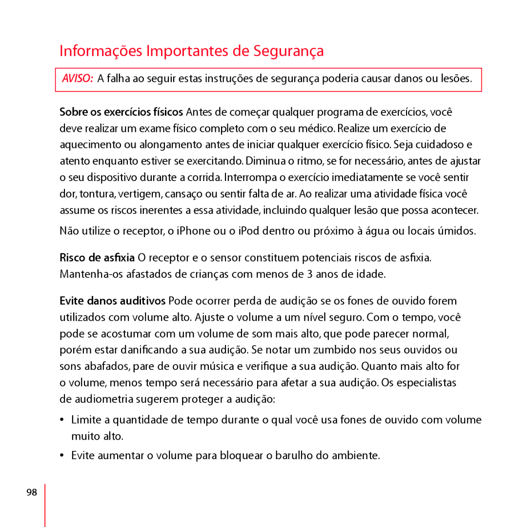 Apple LA034-4957-A manual Informações Importantes de Segurança 