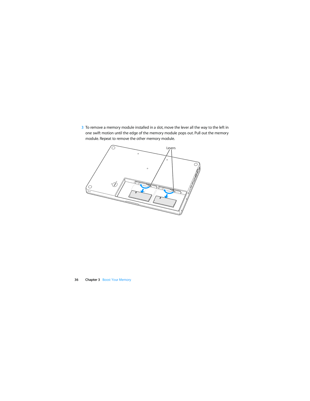 Apple Laptop manual Levers 