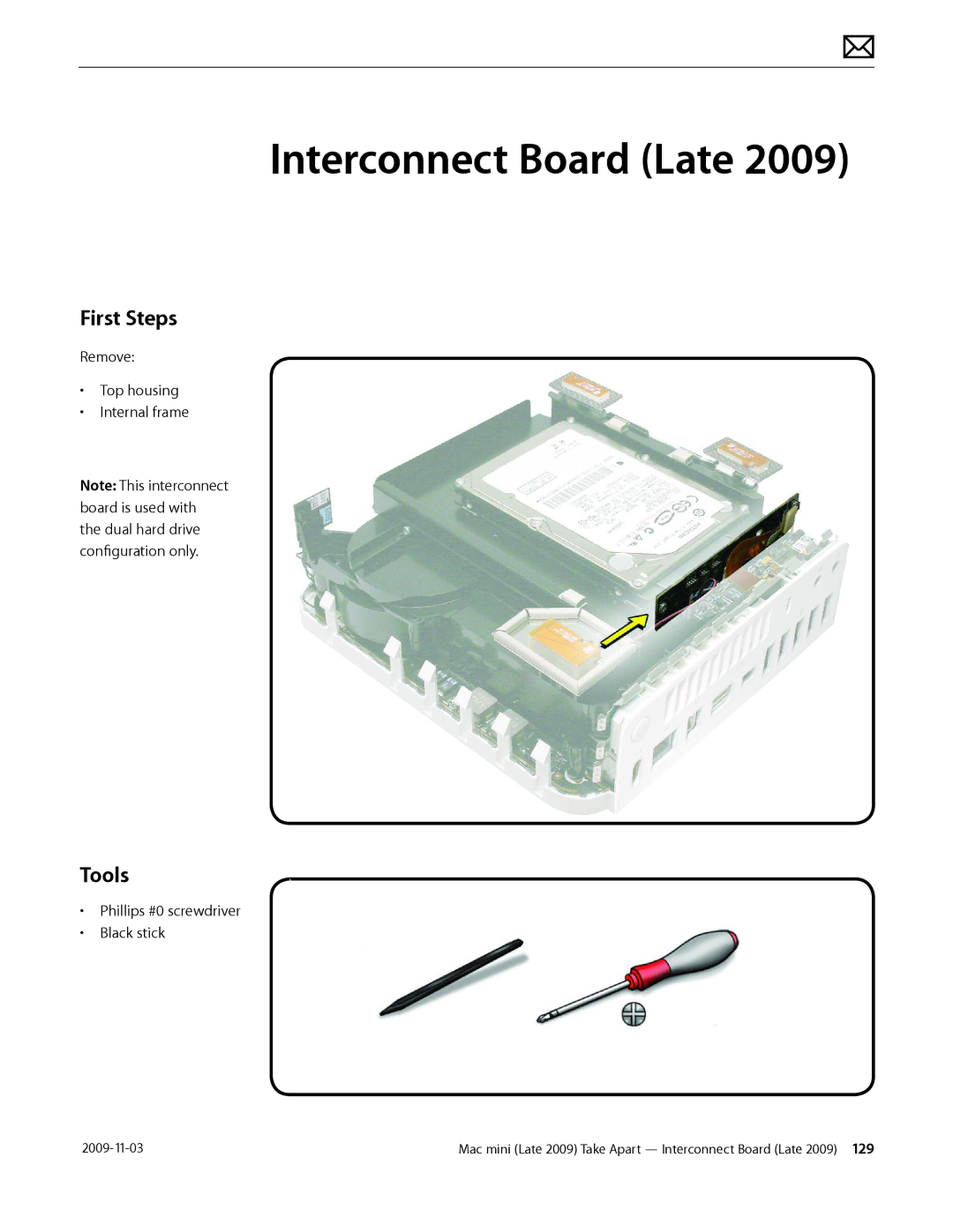 Apple LATE 2009 manual Interconnect Board Late 