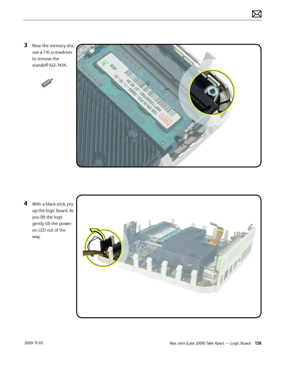 Apple LATE 2009 manual Mac mini Late 2009 Take Apart Logic Board  