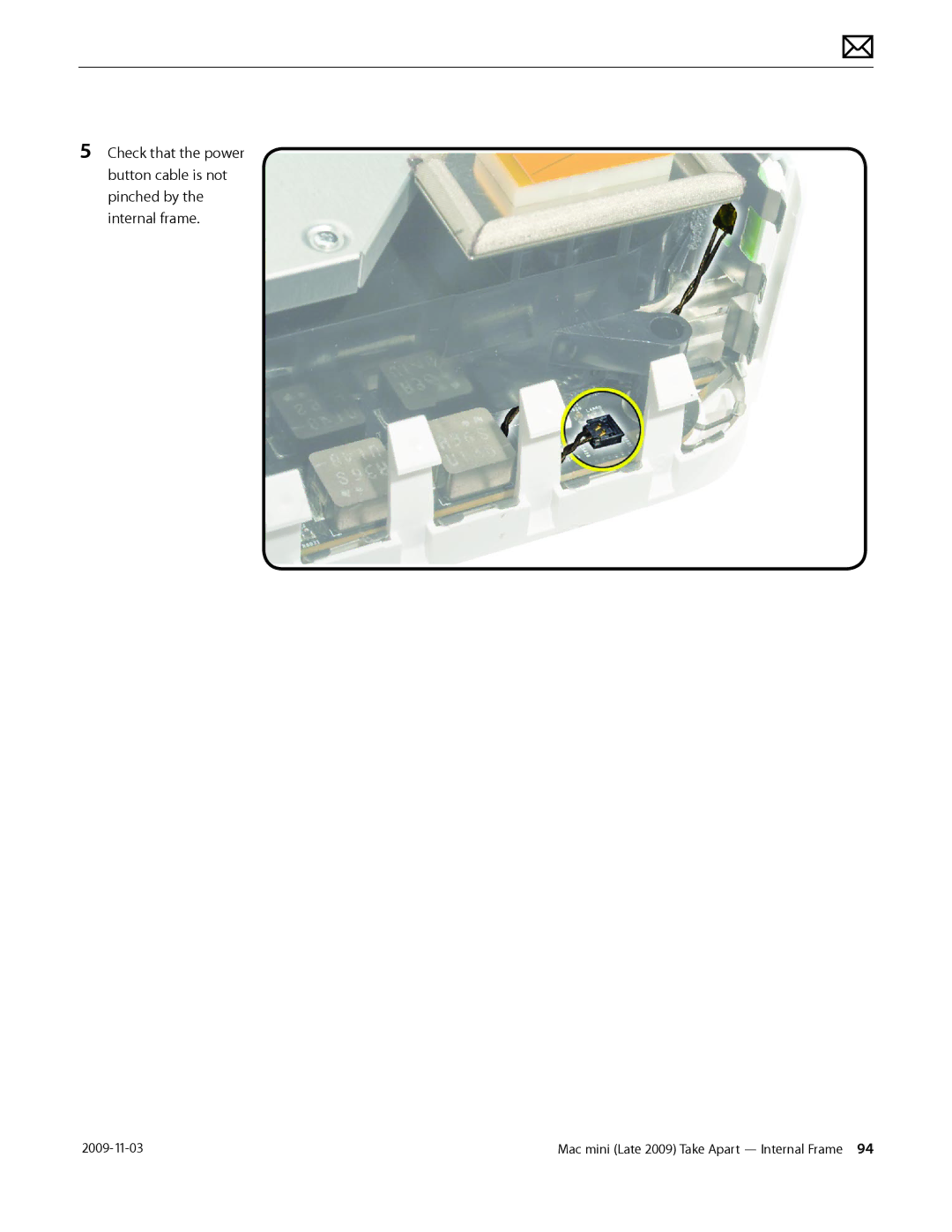 Apple LATE 2009 manual Mac mini Late 2009 Take Apart Internal Frame  