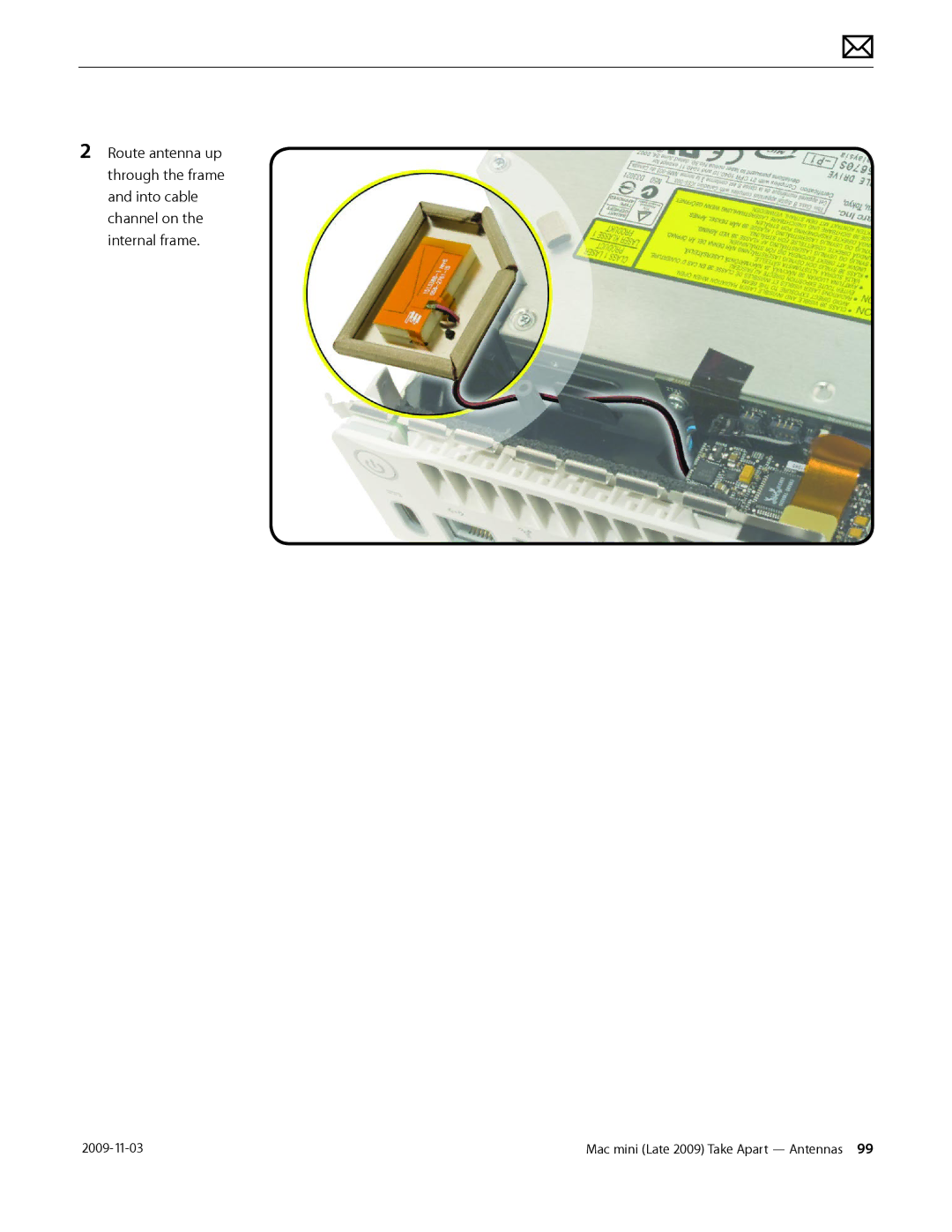 Apple LATE 2009 manual Mac mini Late 2009 Take Apart Antennas  