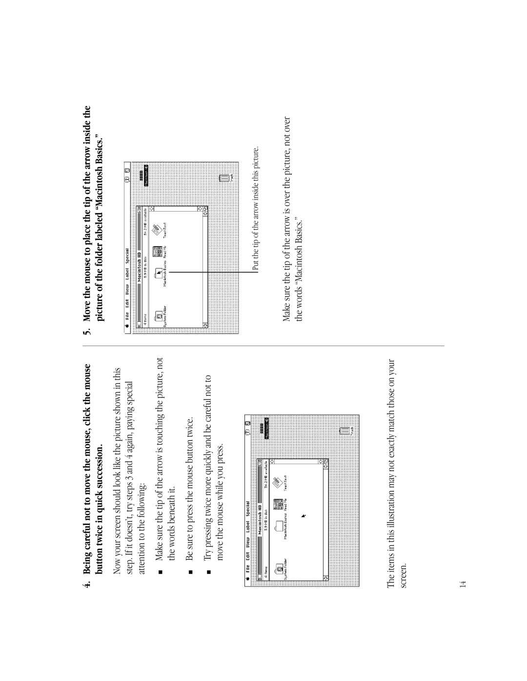 Apple LC 550 manual Put the tip of the arrow inside this picture 