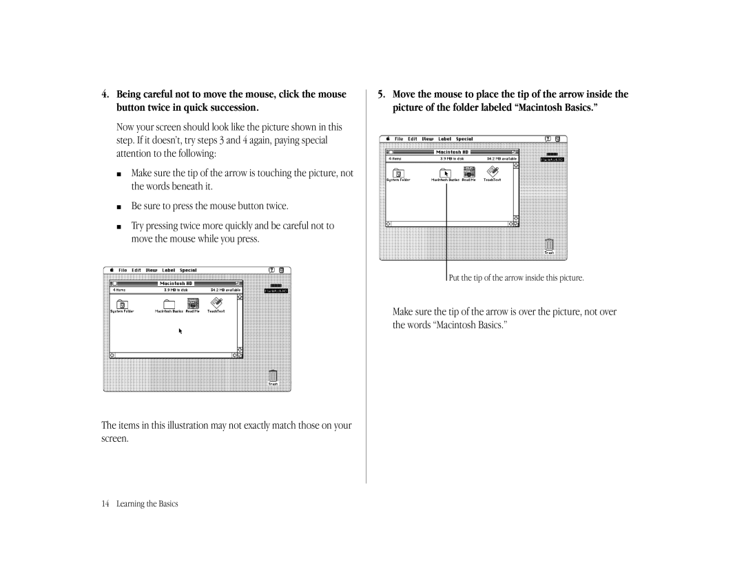 Apple LC 575 manual Put the tip of the arrow inside this picture 