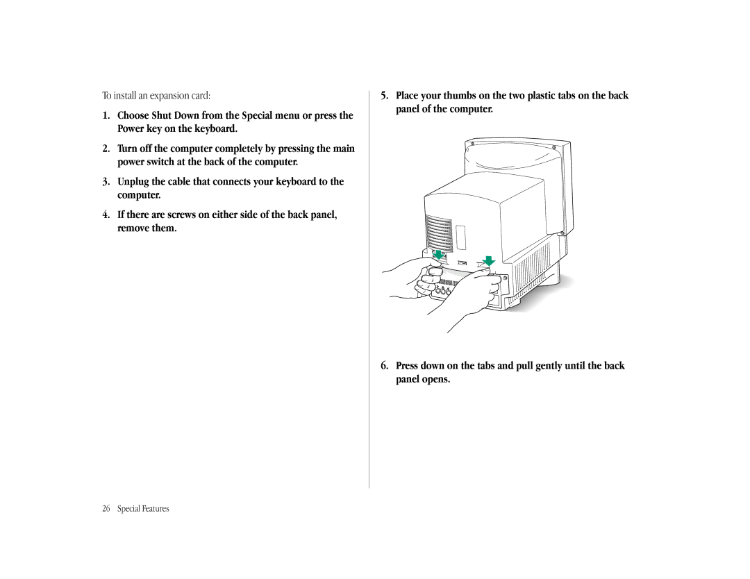 Apple LC 575 manual To install an expansion card 