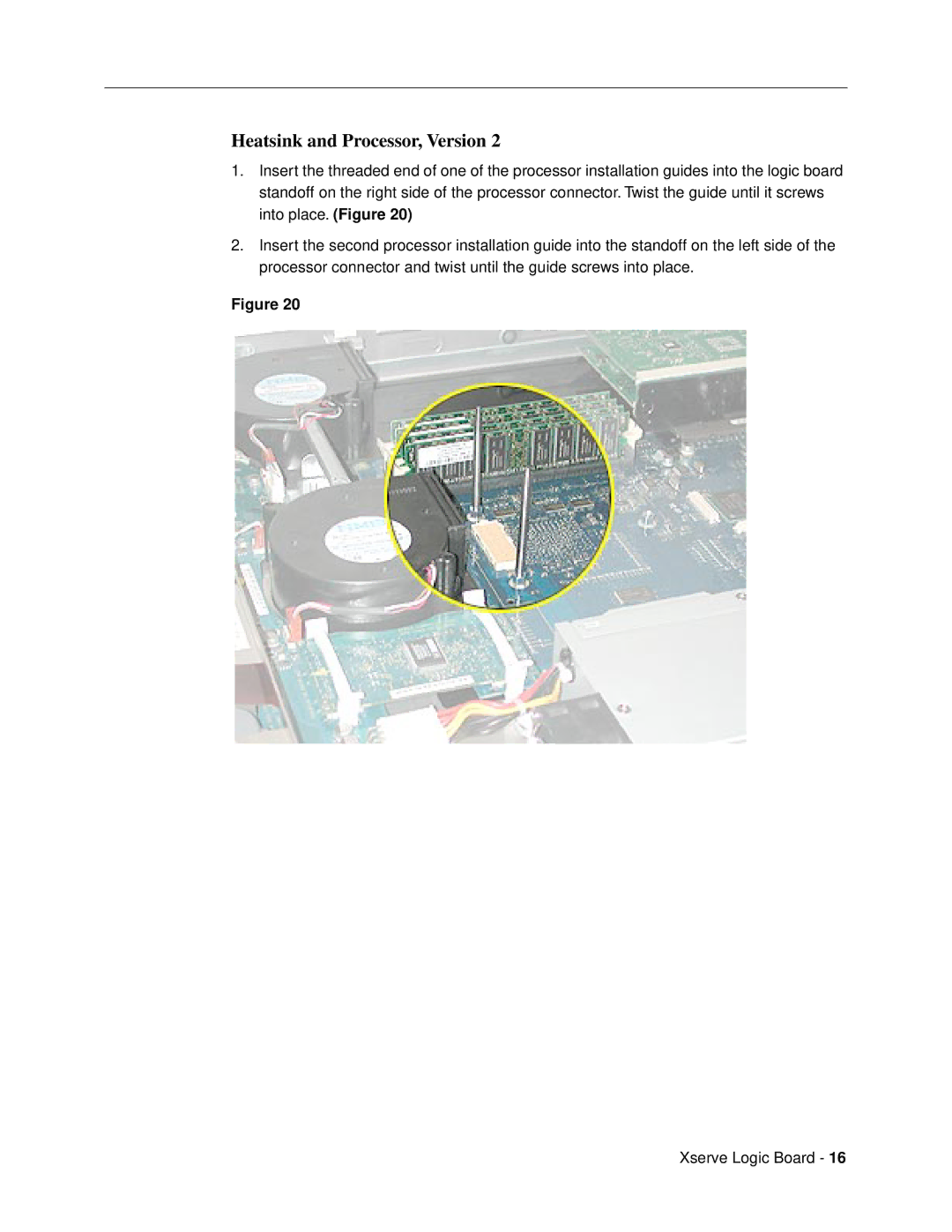 Apple Logic Board warranty Heatsink and Processor, Version 