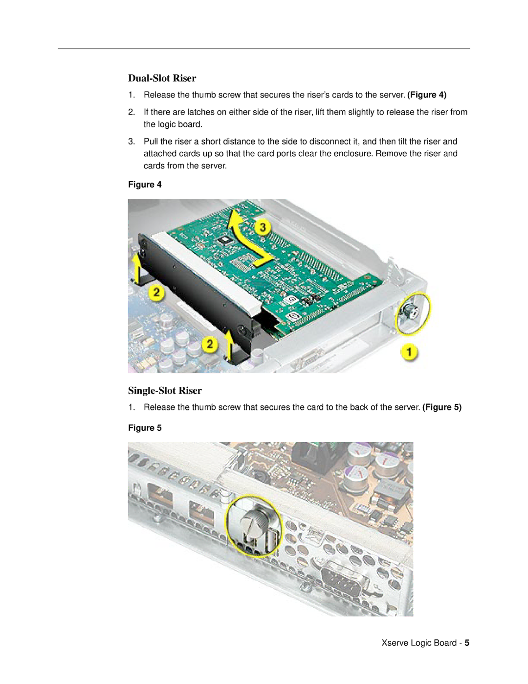 Apple Logic Board warranty Dual-Slot Riser, Single-Slot Riser 