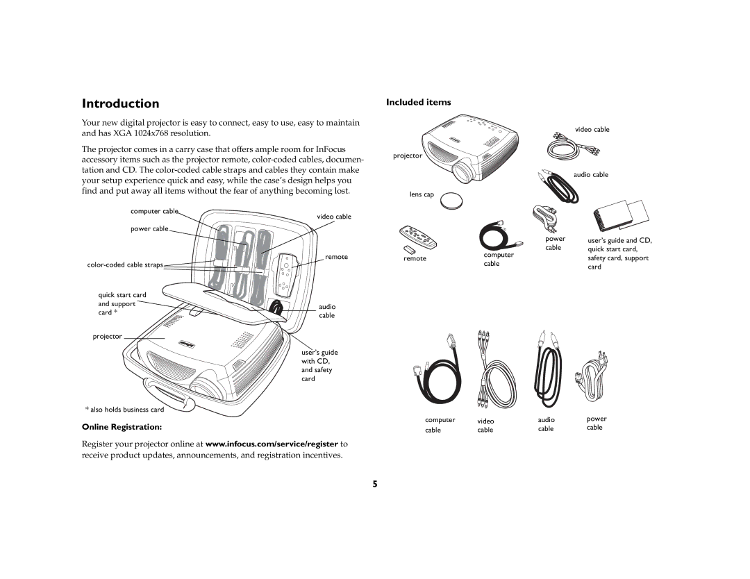 Apple LP 650 manual Introduction, Included items, Online Registration 