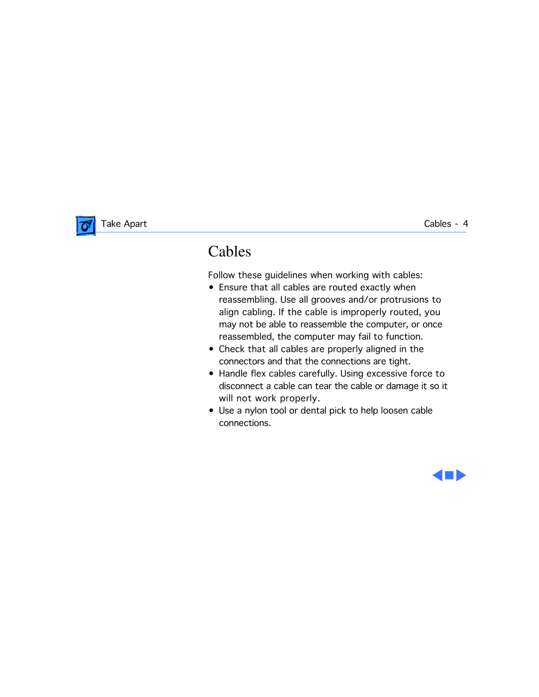 Apple M4753 manual Cables 