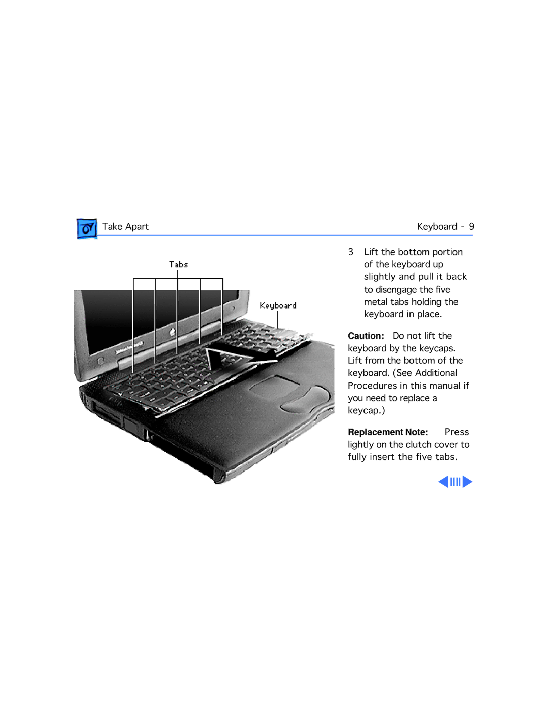 Apple M4753 manual Replacement Note 