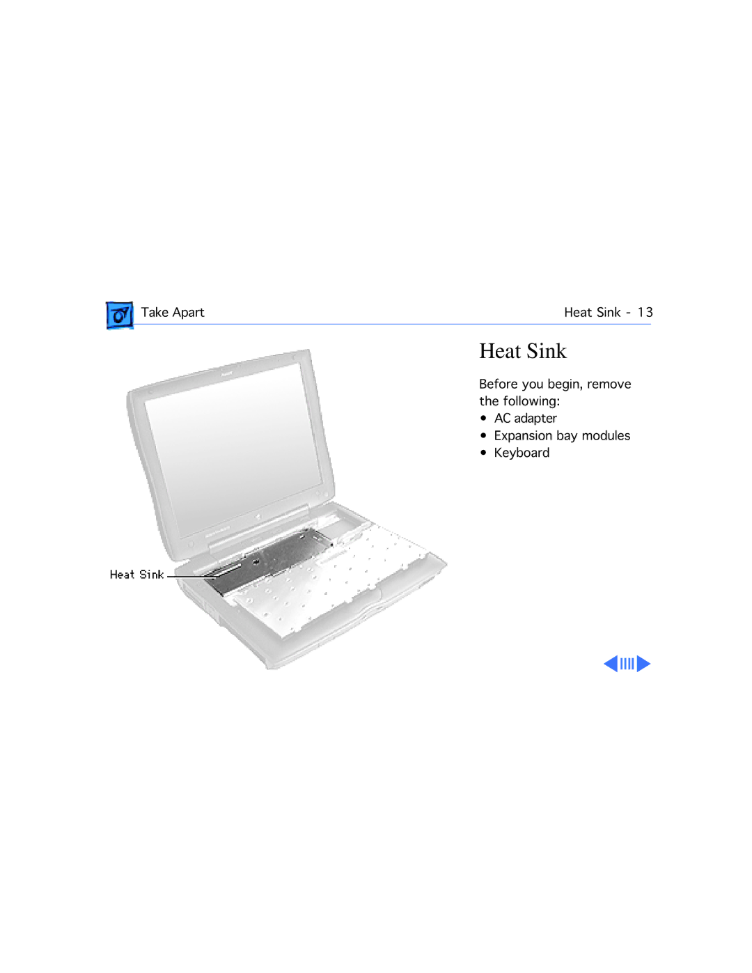 Apple M4753 manual Heat Sink 