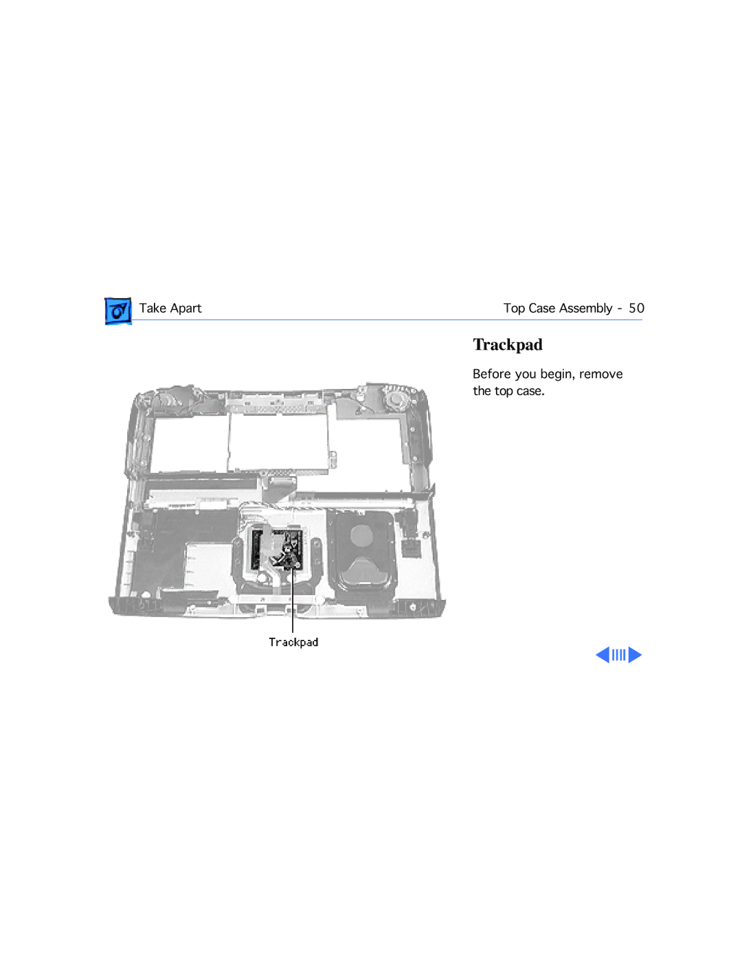 Apple M4753 manual Trackpad 