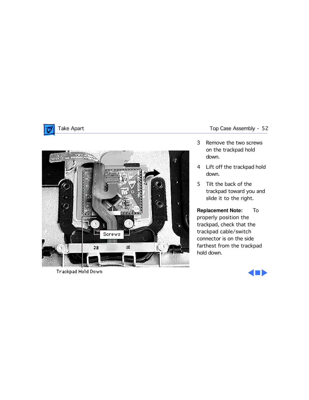 Apple M4753 manual Replacement Note 