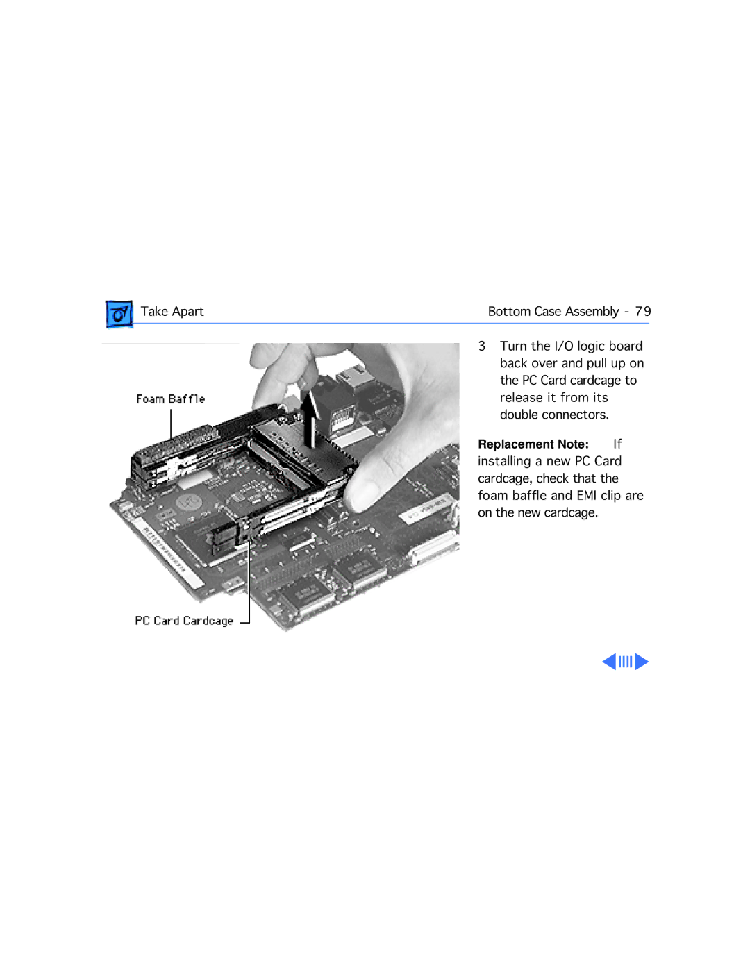 Apple M4753 manual Installing a new PC Card 