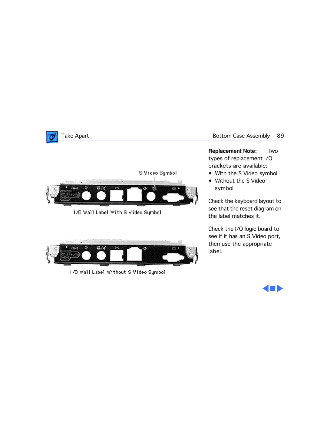 Apple M4753 manual Replacement Note 