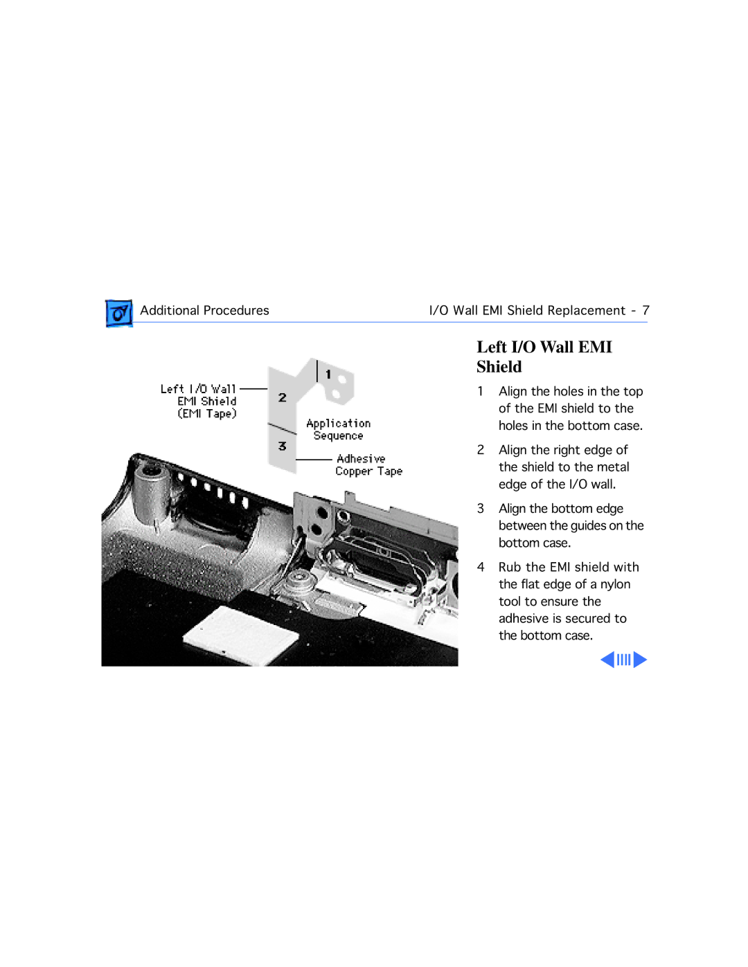 Apple M4753 manual Left I/O Wall EMI Shield 