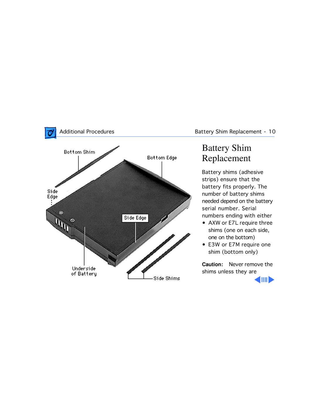 Apple M4753 manual Battery Shim Replacement 