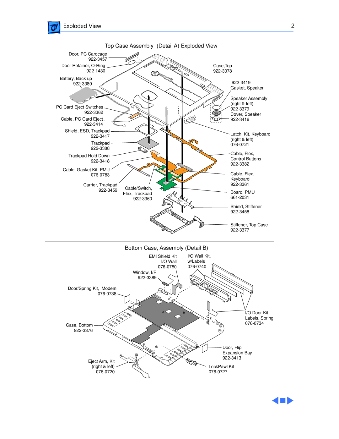 Apple M4753 manual Exploded View Top Case Assembly Detail a Exploded View 