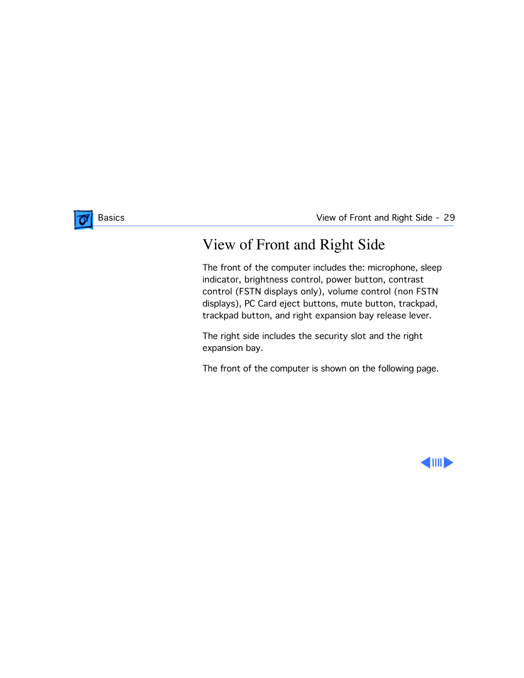 Apple M4753 manual View of Front and Right Side 