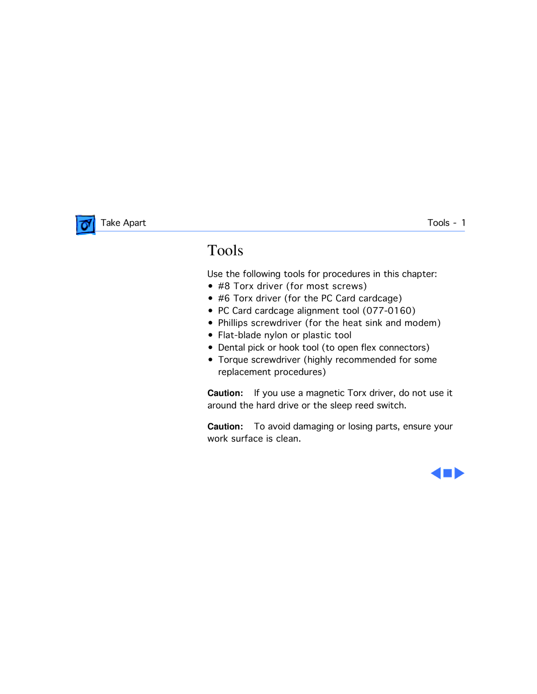 Apple M4753 manual Tools 