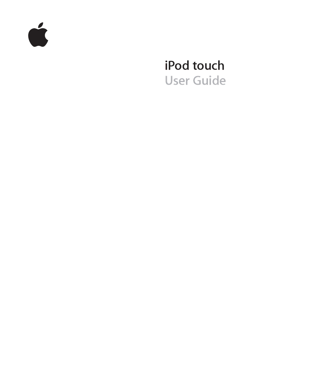 Apple MA623LL/B manual IPod touch User Guide 