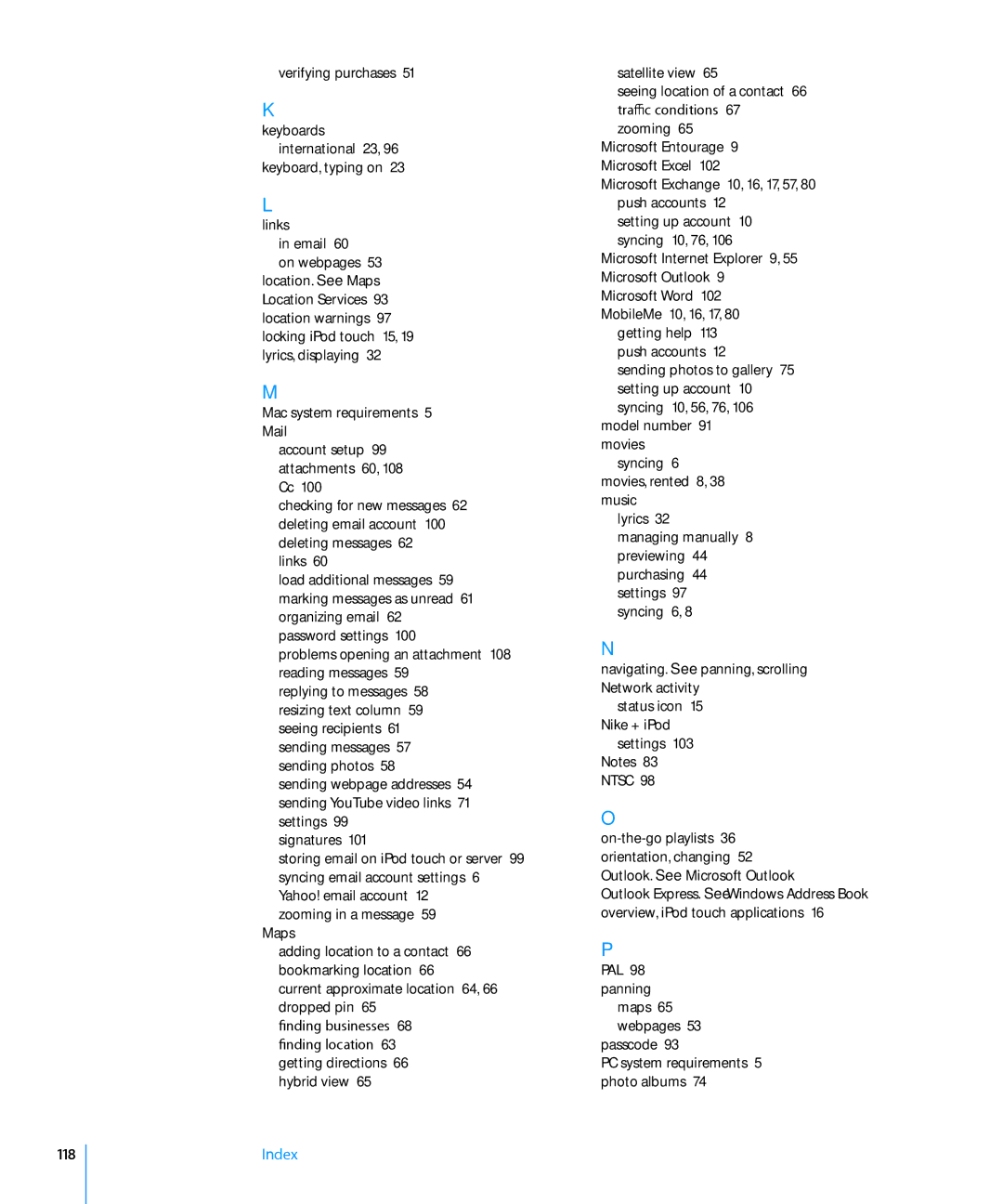 Apple MA623LL/B manual Links, 118 