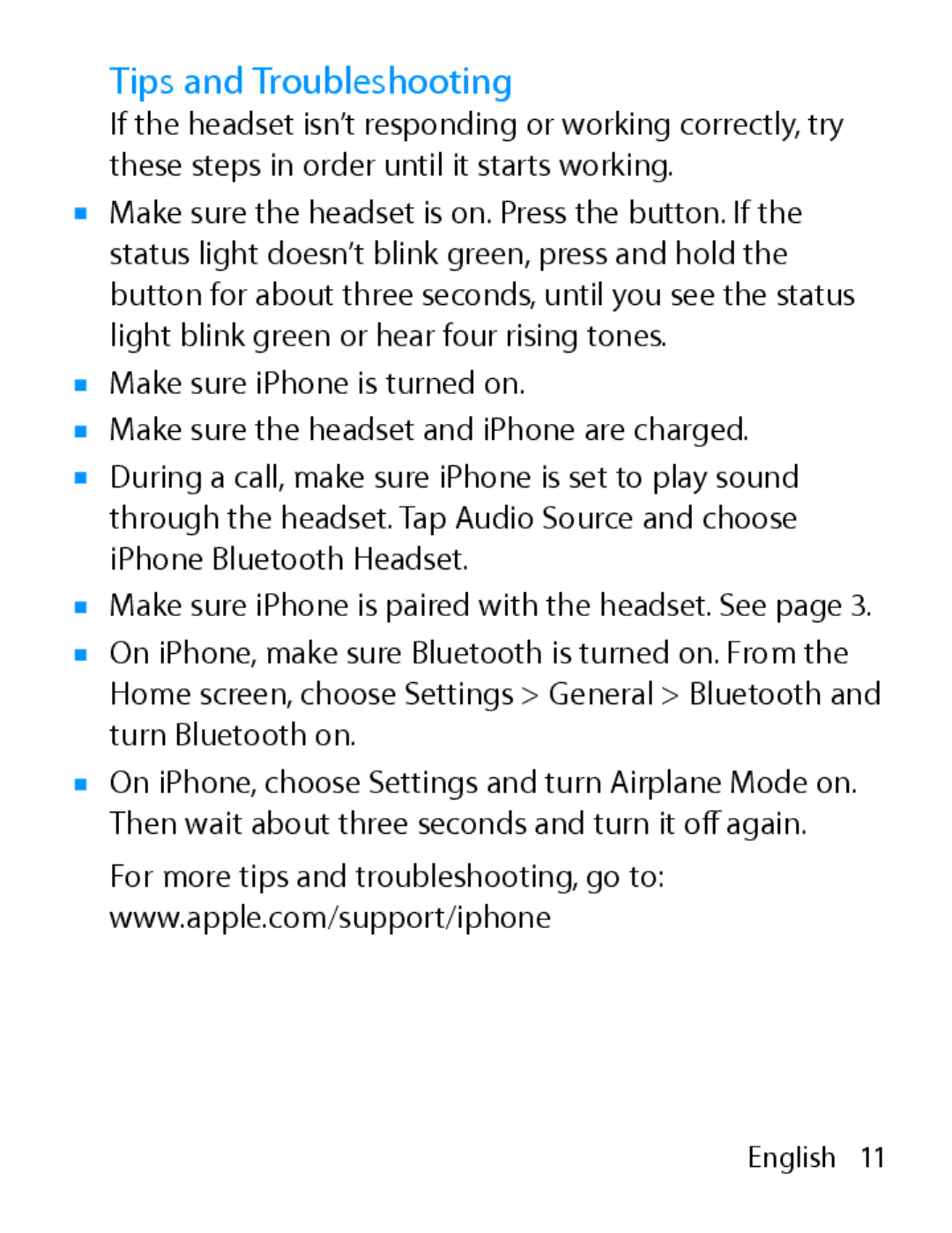 Apple MA817LL/A manual Tips and Troubleshooting 