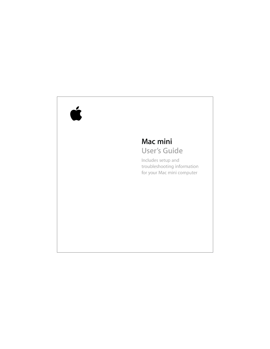 Apple Mac Mini 19 manual User’s Guide 