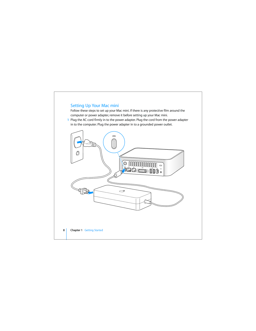 Apple Mac Mini 19 manual Setting Up Your Mac mini 