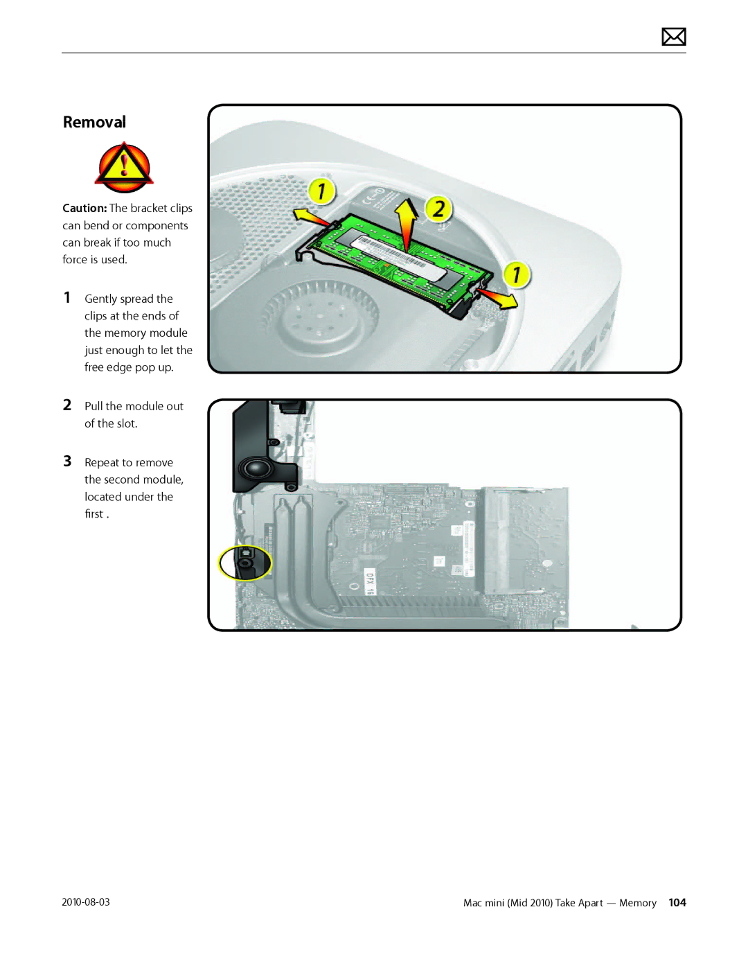 Apple Mac mini manual Removal 