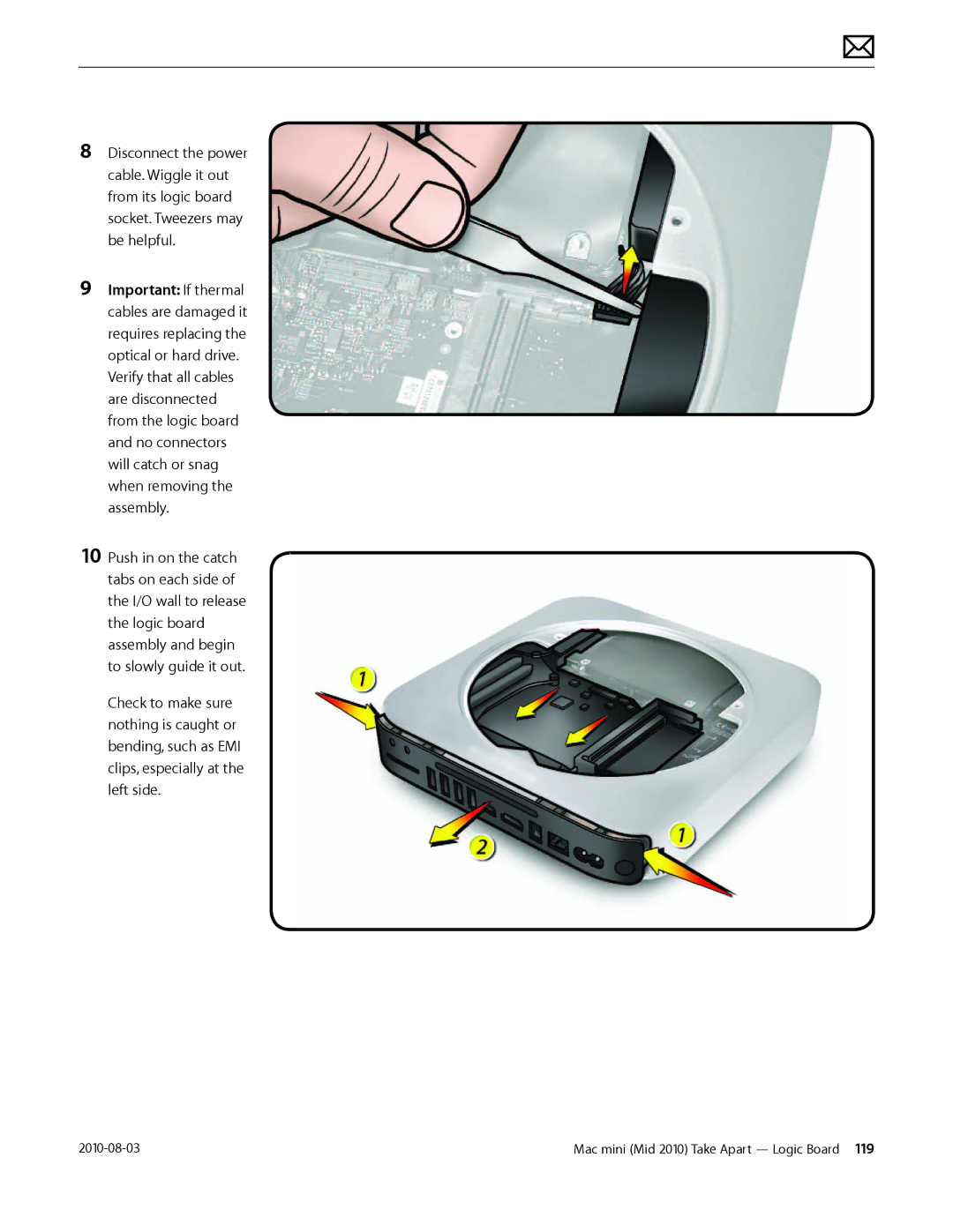 Apple manual Mac mini Mid 2010 Take Apart Logic Board  