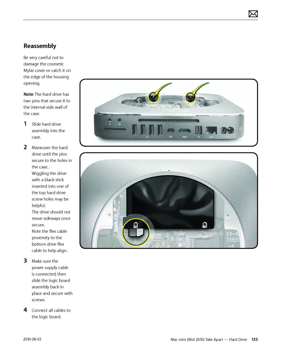 Apple Mac mini manual Reassembly 