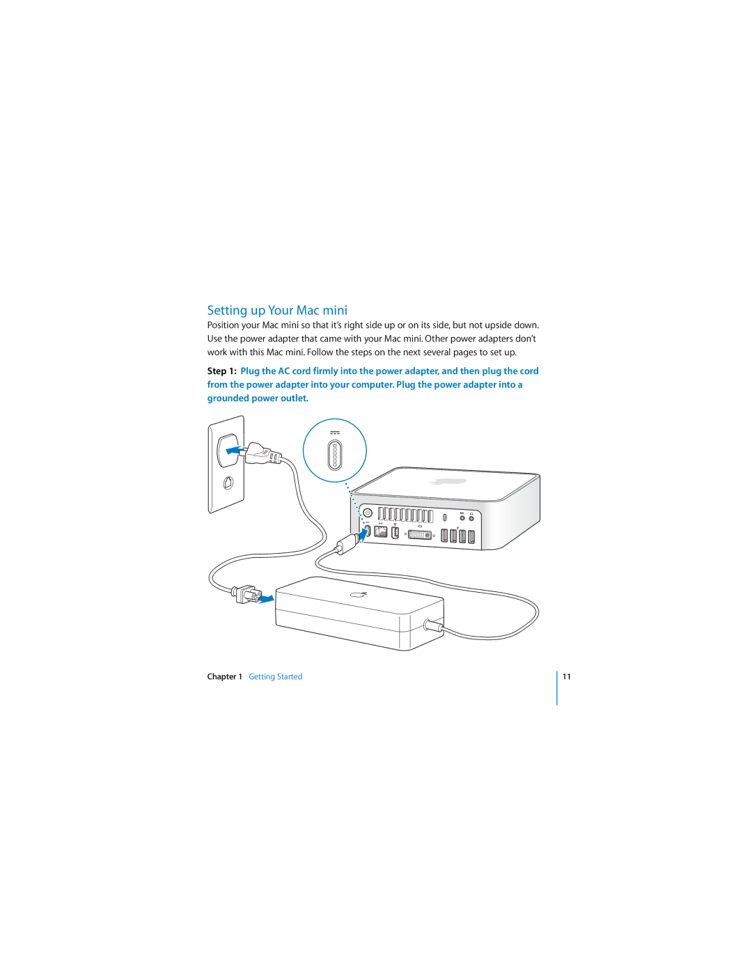 Apple manual Setting up Your Mac mini 