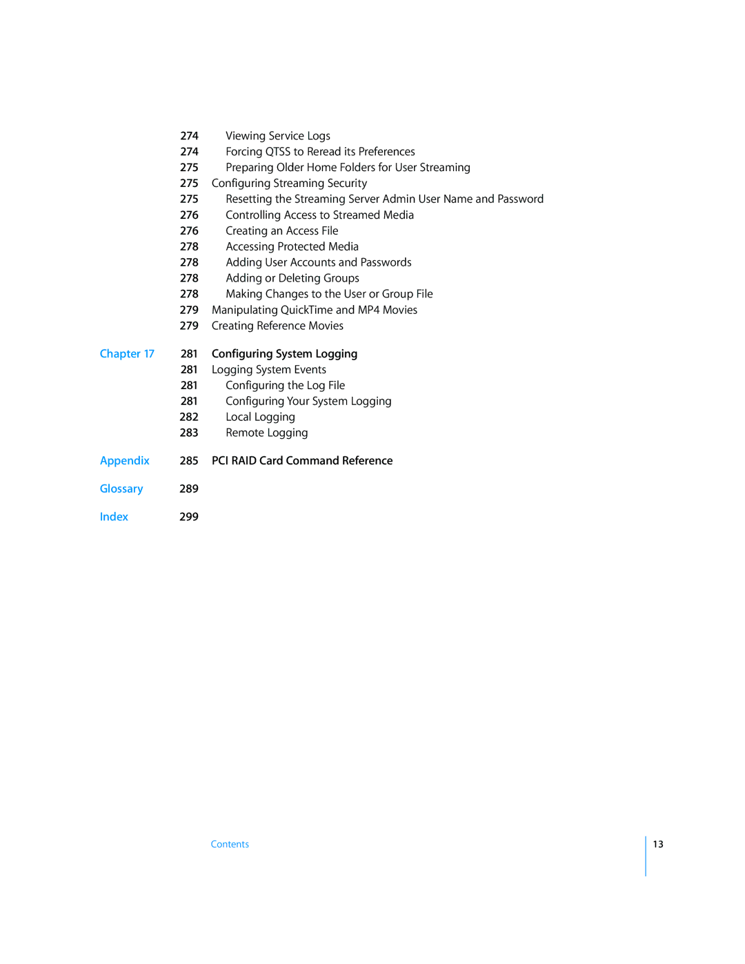 Apple Mac OS X Server manual Appendix, Glossary, Index 