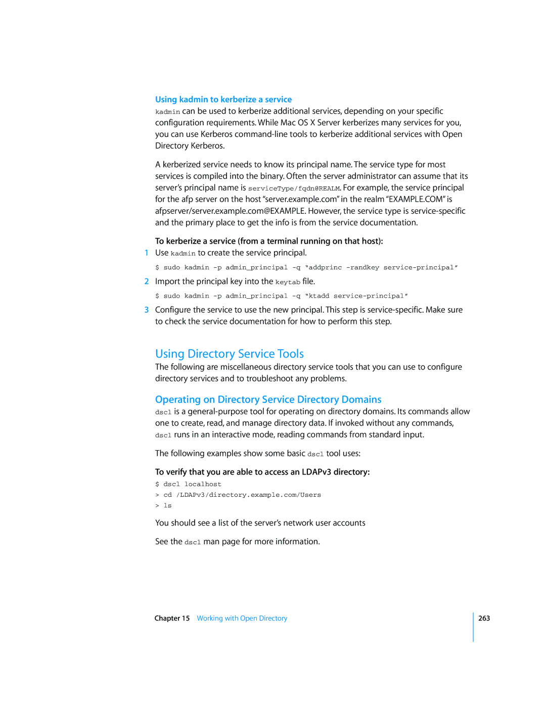 Apple Mac OS X Server manual Using Directory Service Tools, Operating on Directory Service Directory Domains 