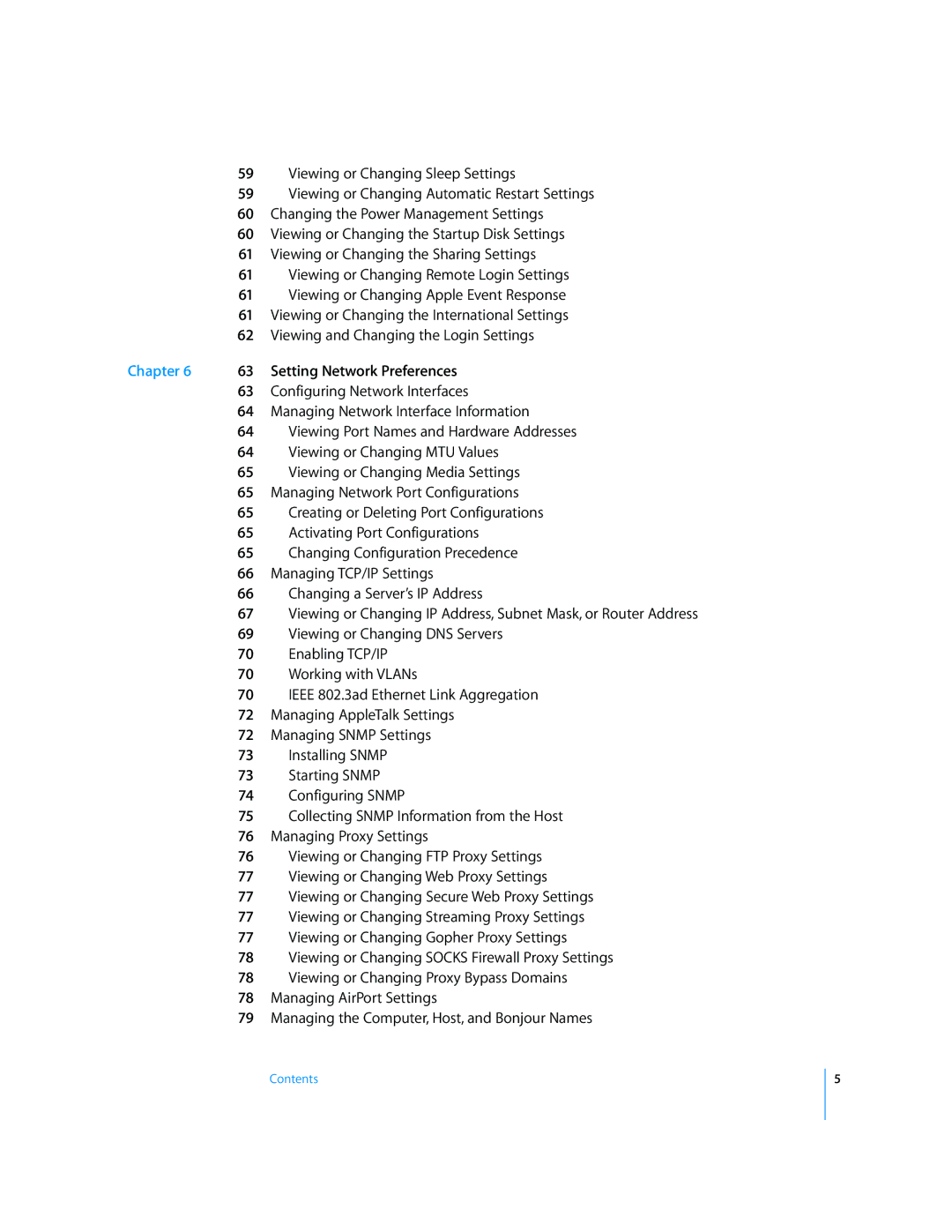 Apple Mac OS X Server Setting Network Preferences, Configuring Network Interfaces, Managing Network Interface Information 