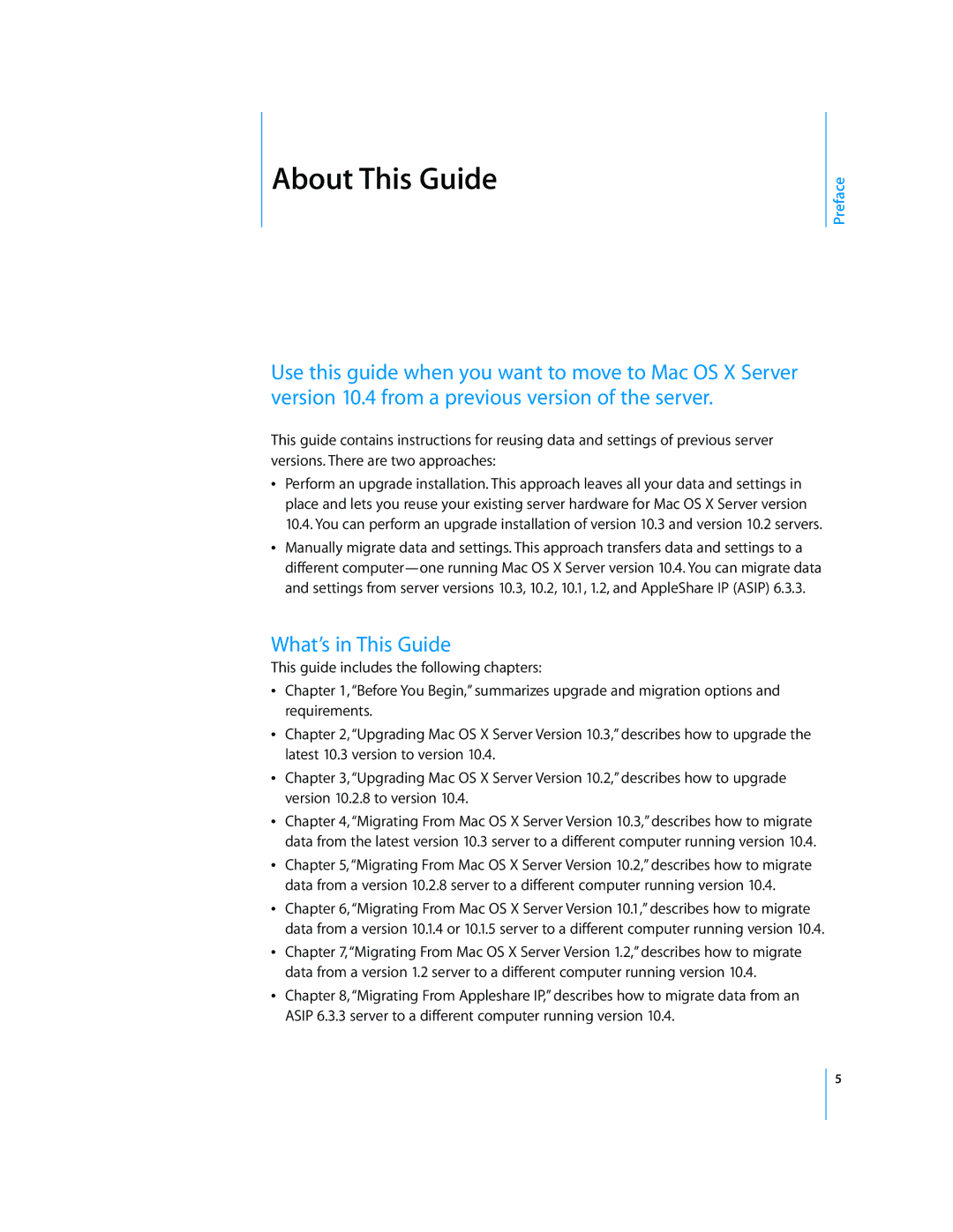 Apple Mac OS X manual About This Guide, What’s in This Guide 