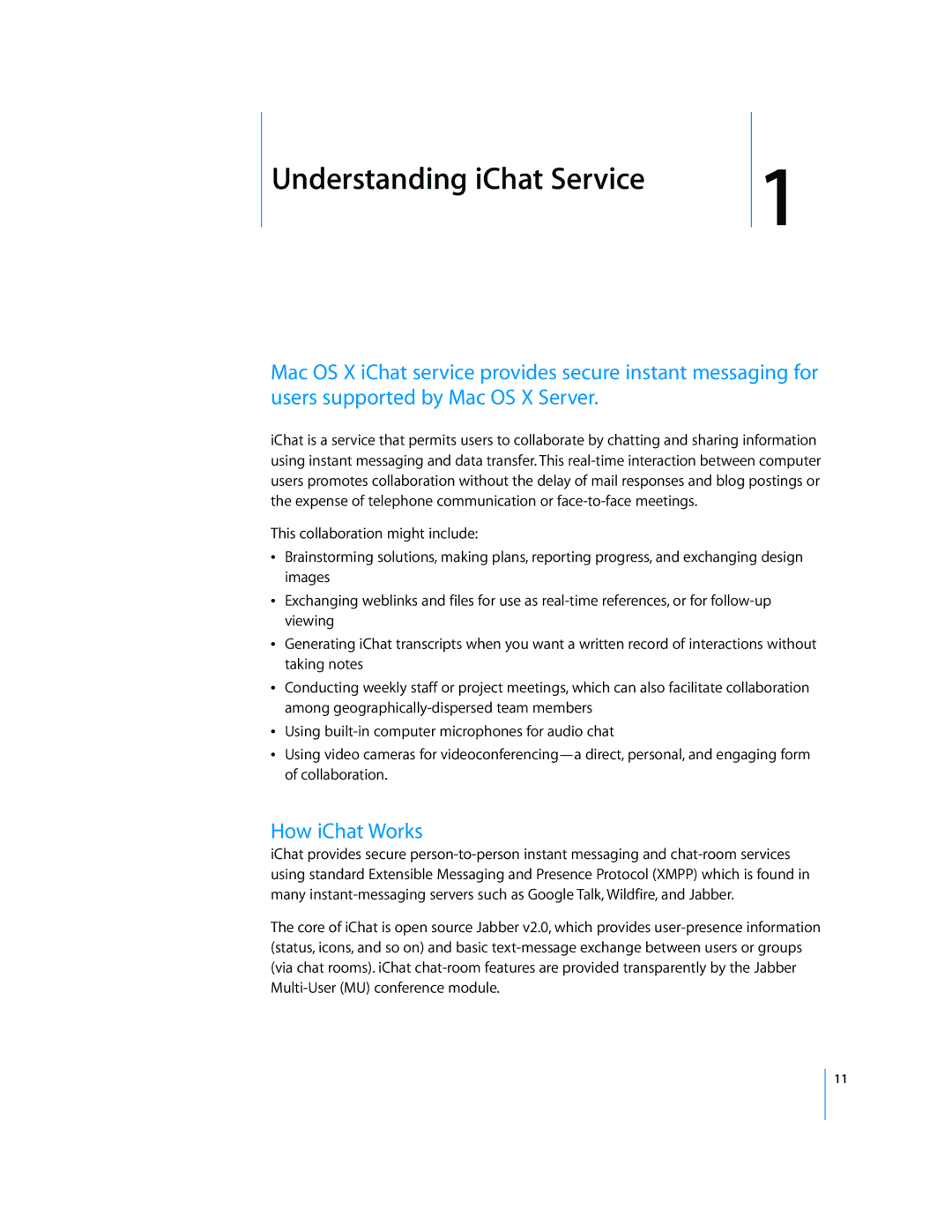 Apple Mac OS manual Understanding iChat Service, How iChat Works 